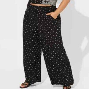 Black & White Challis Wide Leg Pant 3x Torrid
